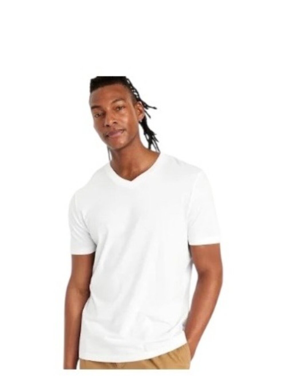 Old Navy Mens Classic V Neck Tee Shirt White Size XL NWT Minimalist Classic